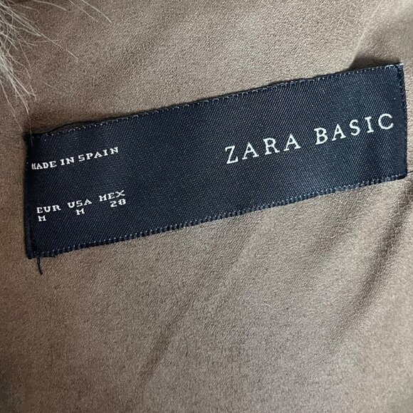 Zara Women's M Faux‎ Fur Longline Vest Beige Cream Mob Wife Aesthetic Winter - Picture 7 of 7